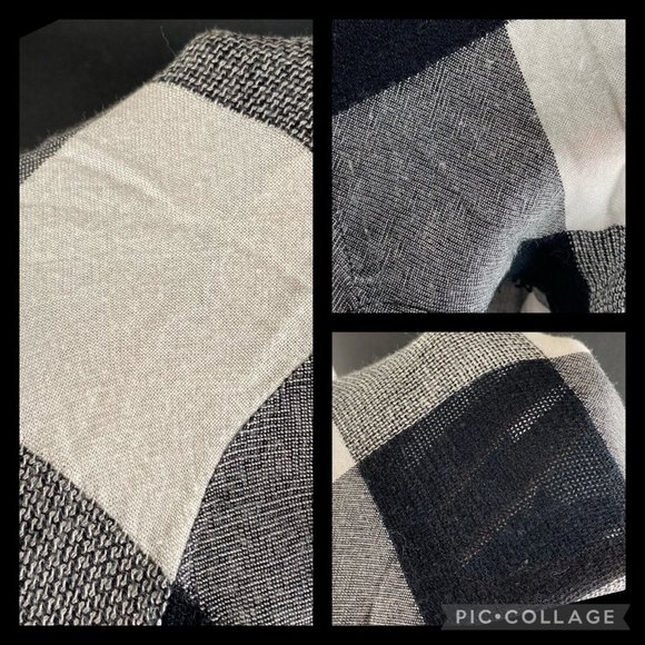 Bella Dahl XS Plaid Collared Button Up Front & Back Hi-Lo Fringe Hem Top - Picture 11 of 12